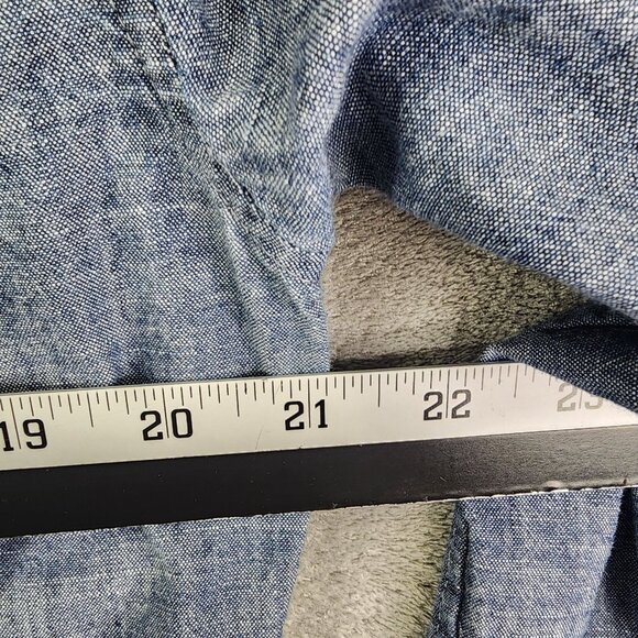 Mens Gap Dress Shirt Heather Blue Long Sleeve Button-Down Size M - Picture 8 of 10